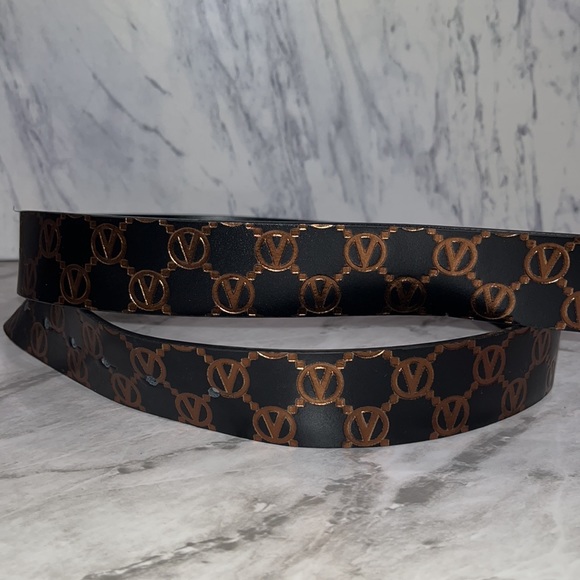 NEW Valentino gold embossed black belt only - Picture 5 of 7